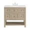 James Martin Vanities 36'' Single Vanity, Whitewashed Oak w/ 3 CM White Zeus Quartz Top 330-V36-WWO-3WZ - alternate 1